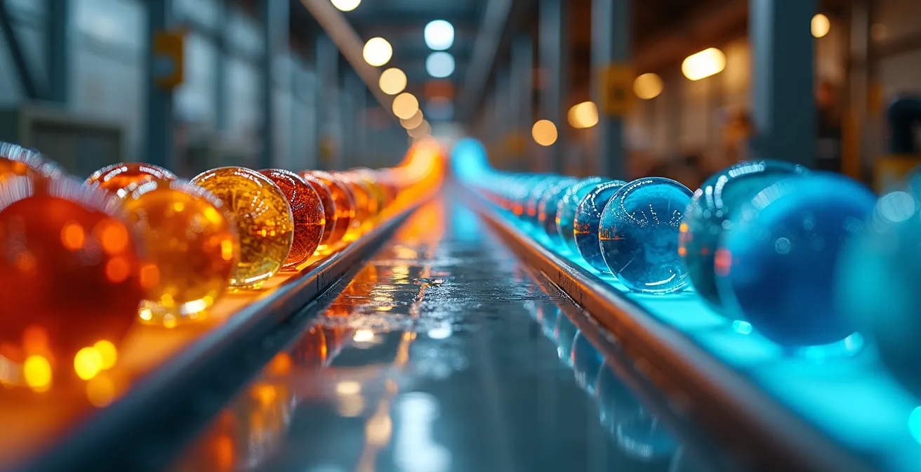 Detailaufnahme einer digitalen Plantafel mit Maschinenauslastung und Personalplanung